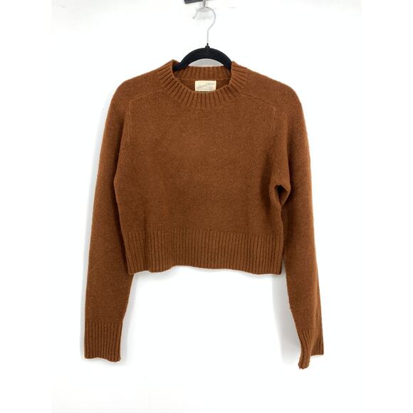 Universal Thread Cropped Mock Neck Sweater Womens Apx Size M Golden Brown - Picture 1 of 5